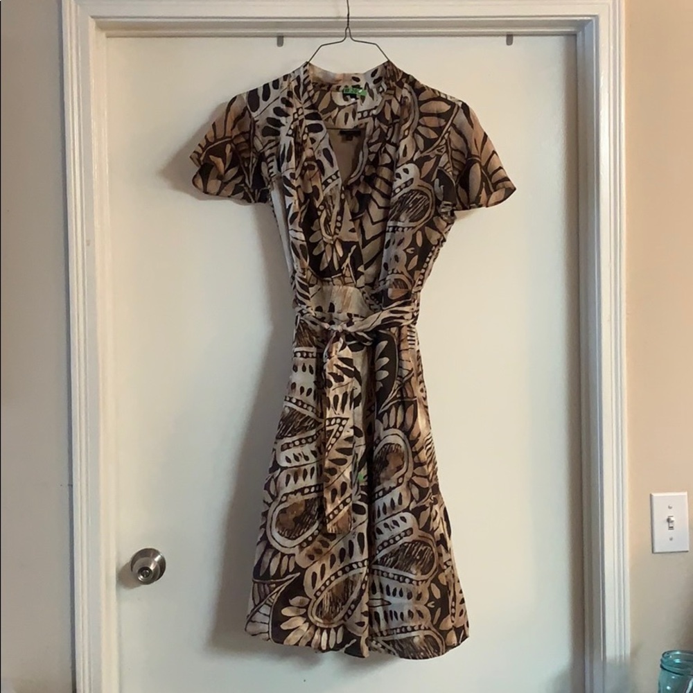 Talbots Tribal Print Silk Summer Dress